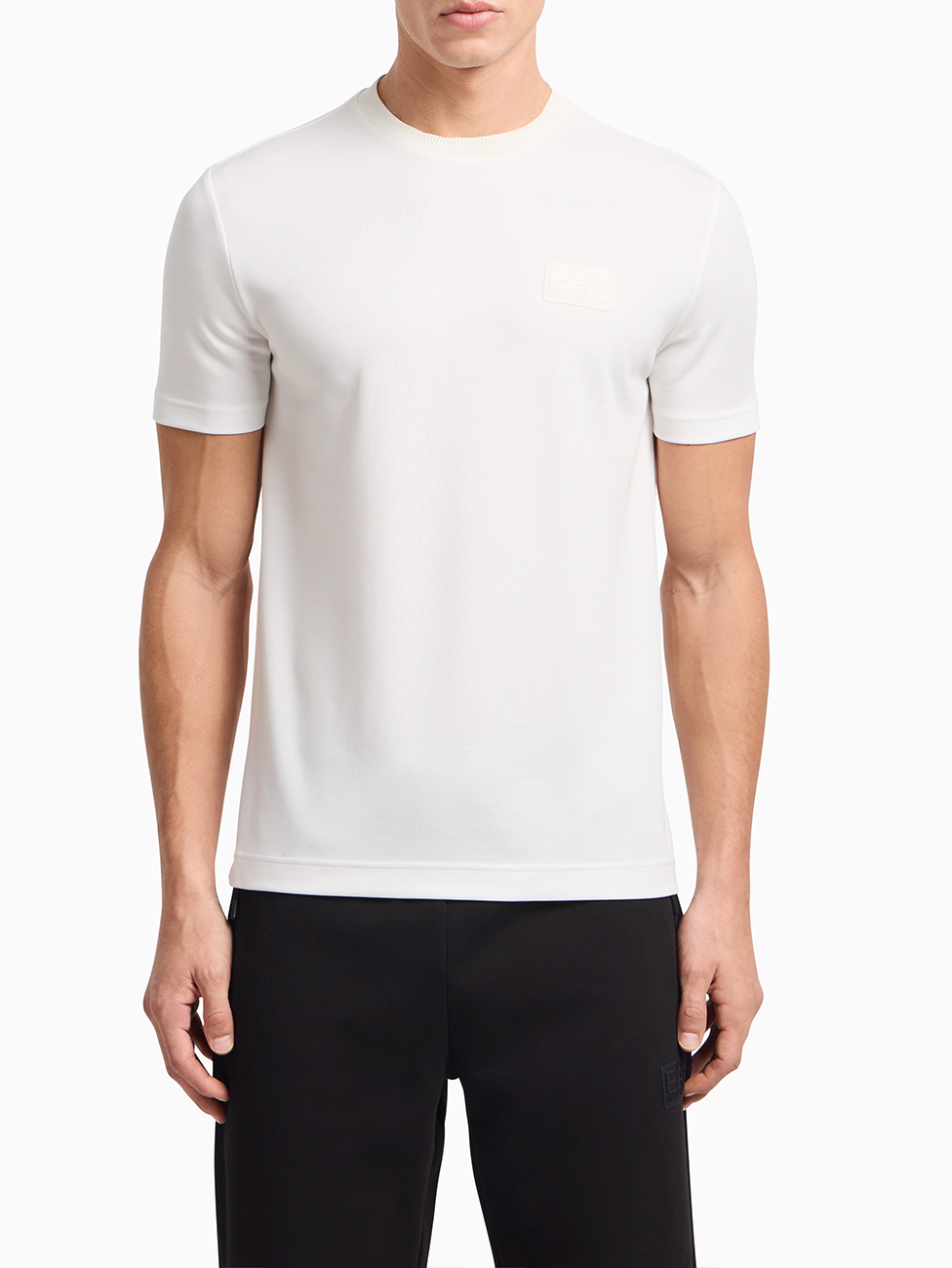 EA7 Lux Identity Modal-blend Piqué T-shirt