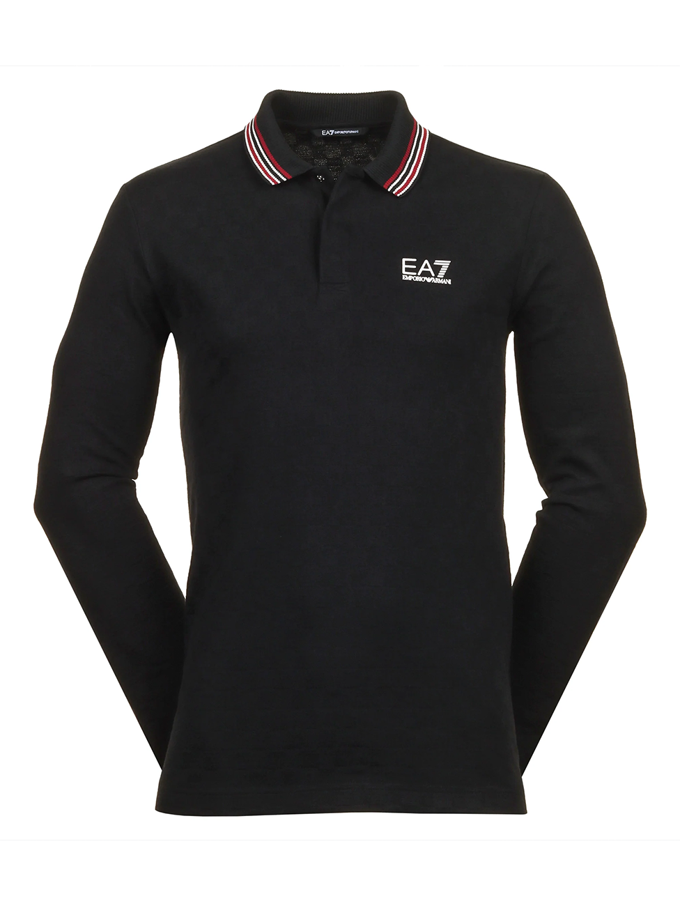 Emporio Armani EA7 Check Pique LS Polo Shirt