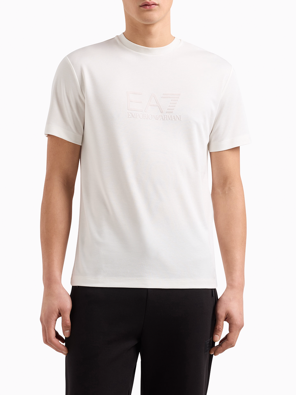 EA7 Lux Identity Modal-blend Jersey T-shirt