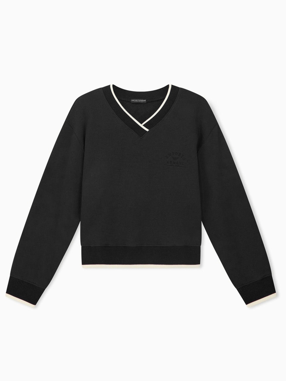 Emporio Armani Women's Terry V-Neck Sweatshirt