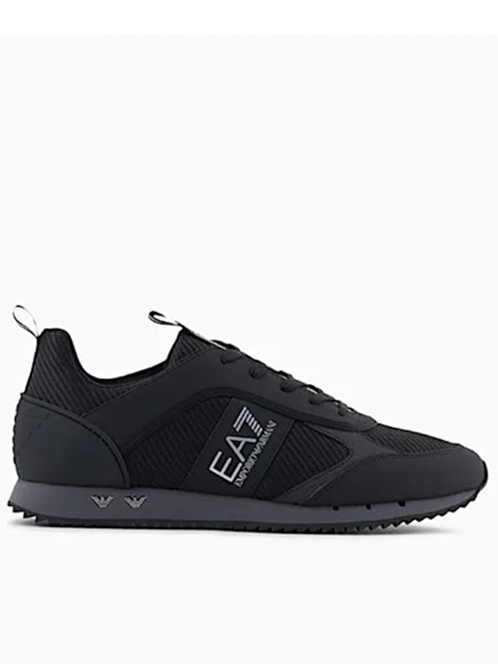 EA7 Black & Silver Carbon Sneakers