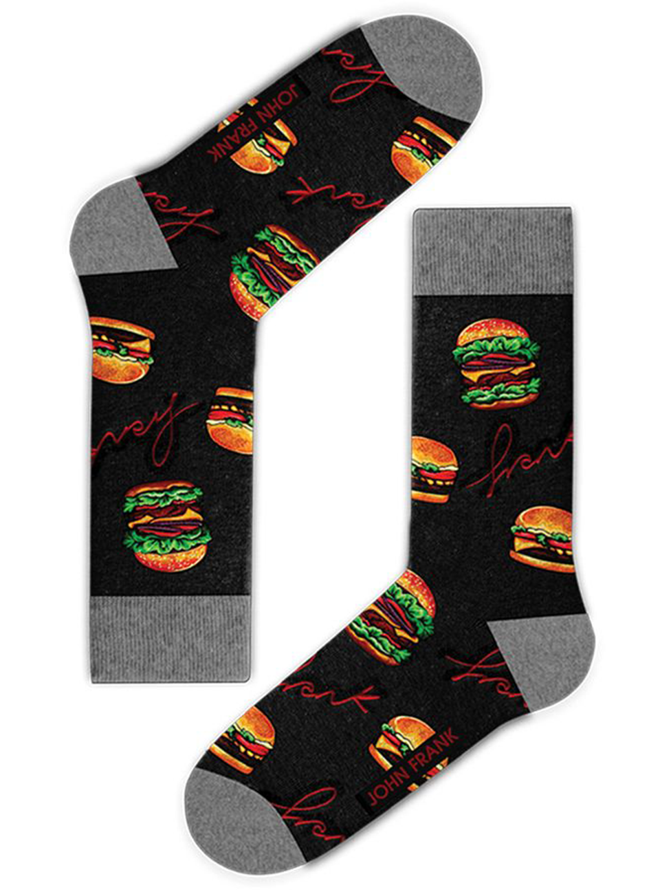 John Frank Fun Burger Long Socks