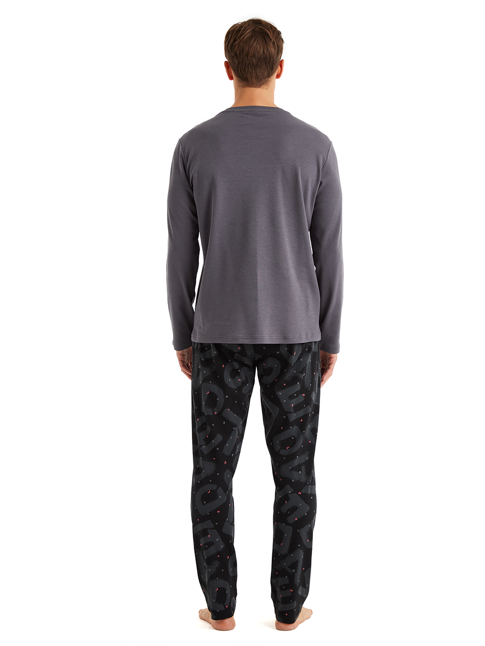 Blackspade Anthracite Patterned Men's Pyjama Set