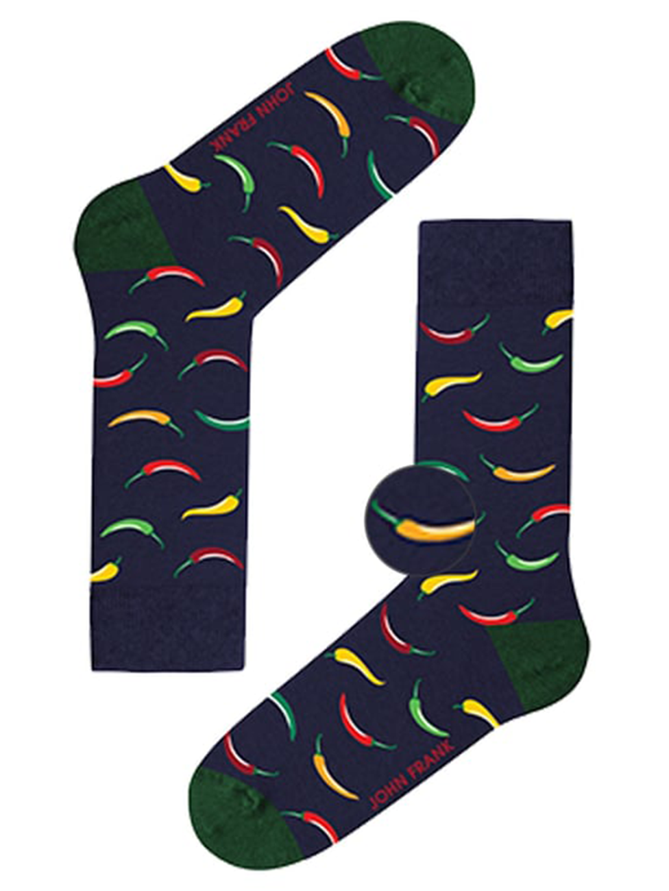 John Frank Fun Chili Long Socks