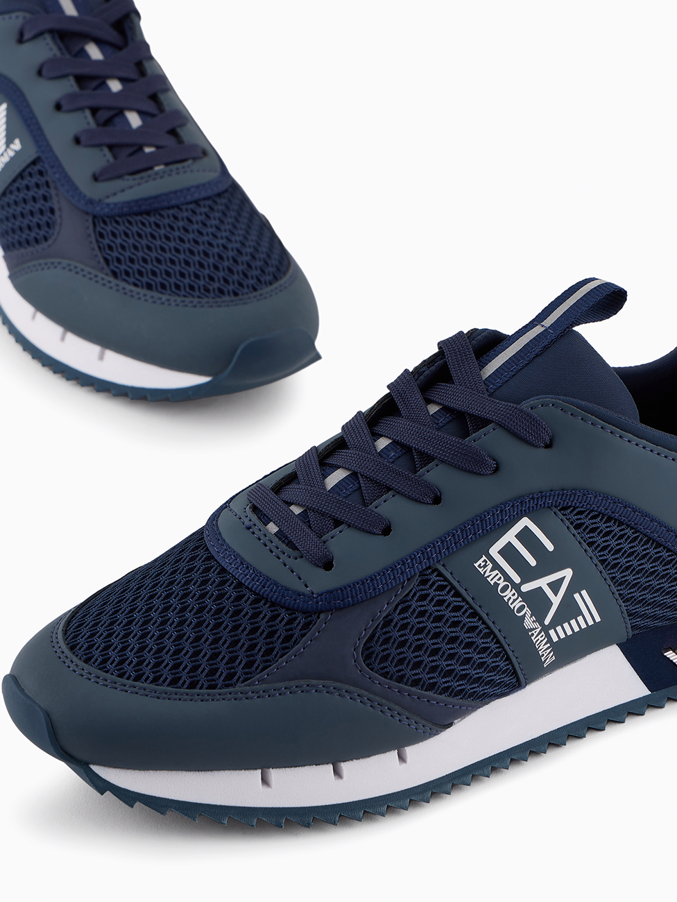 EA7 Men's Navy & White Sport Shoes