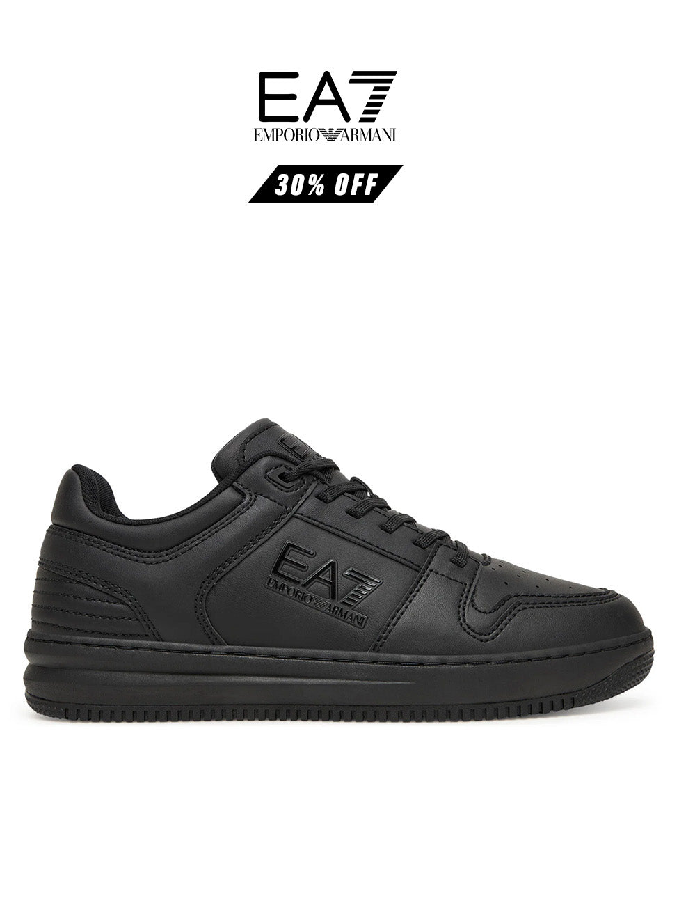 EA7 Triple Black Unisex Low-Top Sneakers