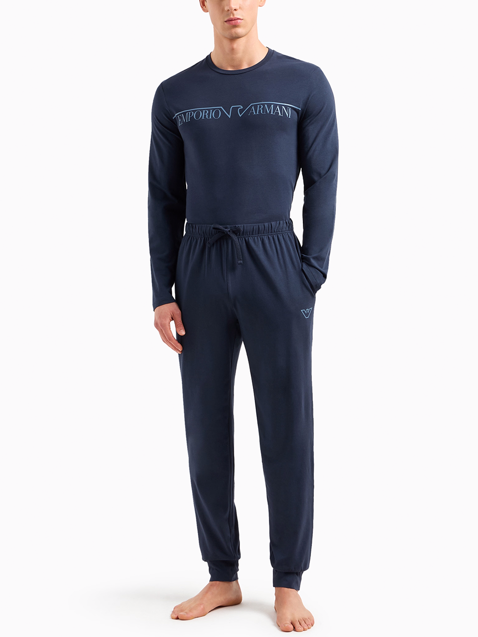 Emporio Armani Megalogo Organic-Cotton Pyjamas