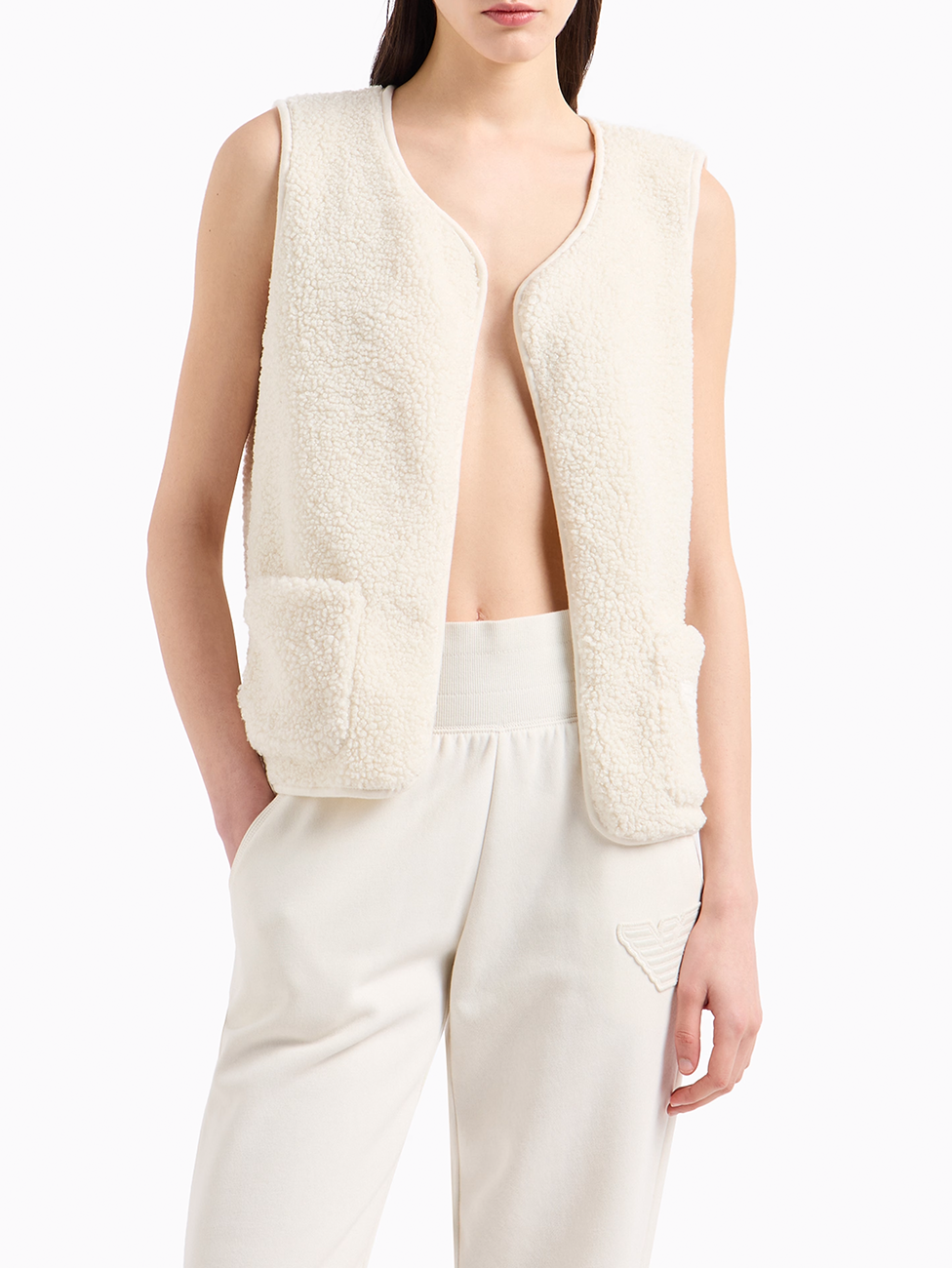 Emporio Armani Teddy-Effect Fabric Gilet