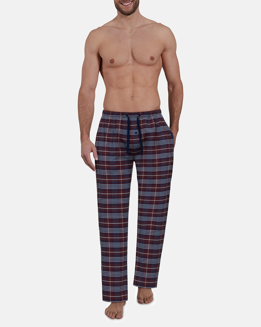 Götzburg Dark Red Checkered Pyjama Pants