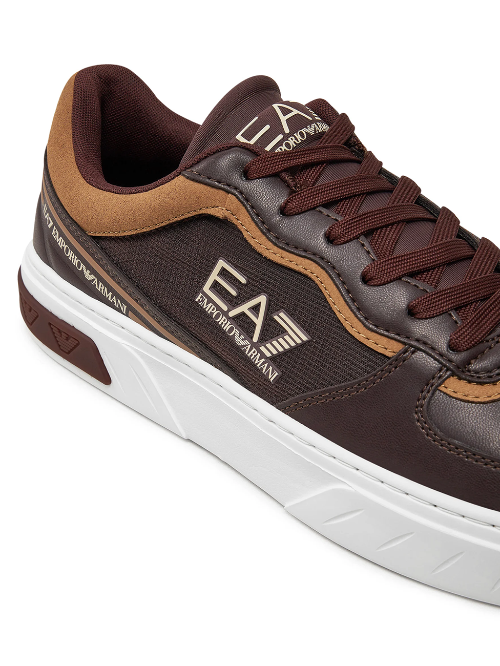 EA7 Brown Premium Court Sneakers