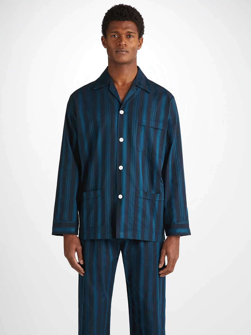 Derek Rose Royal 222 Classic Fit Men s Pyjama