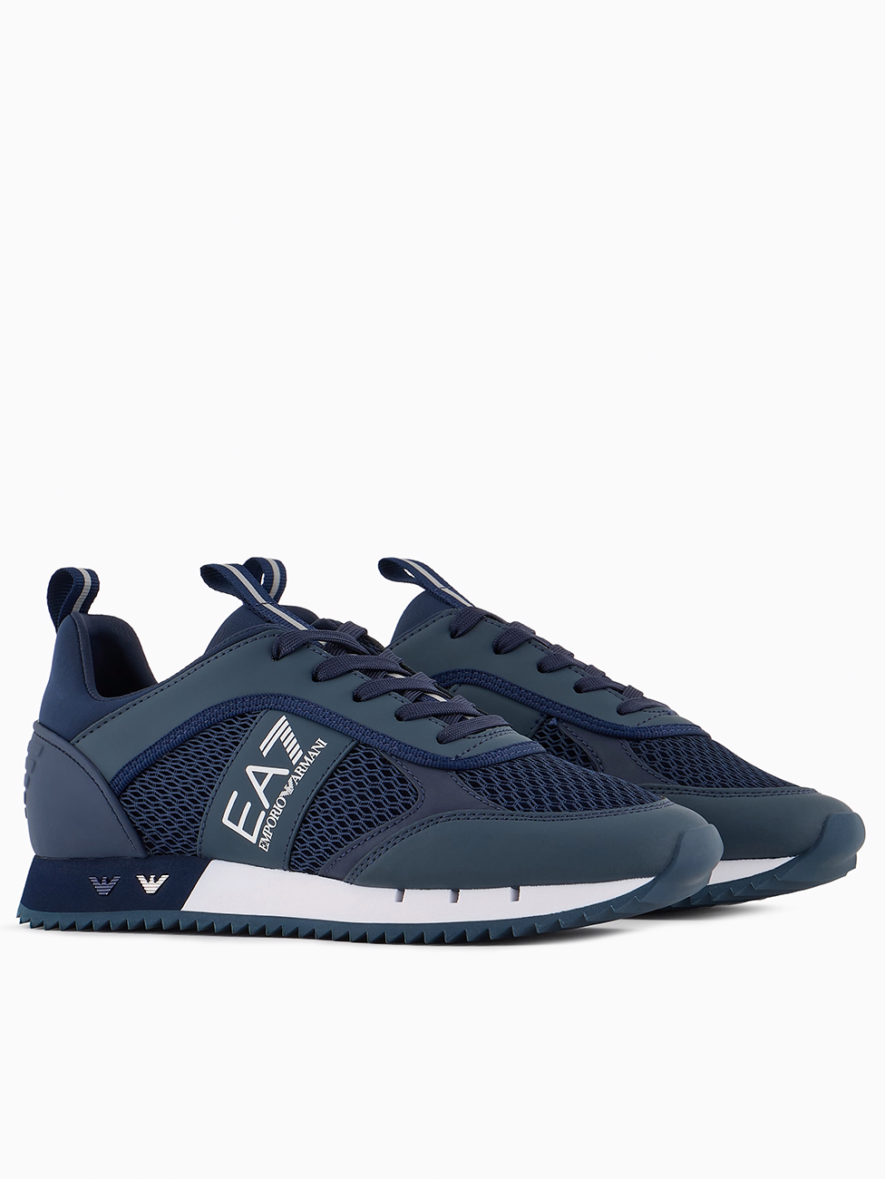 EA7 Men's Navy & White Sport Shoes