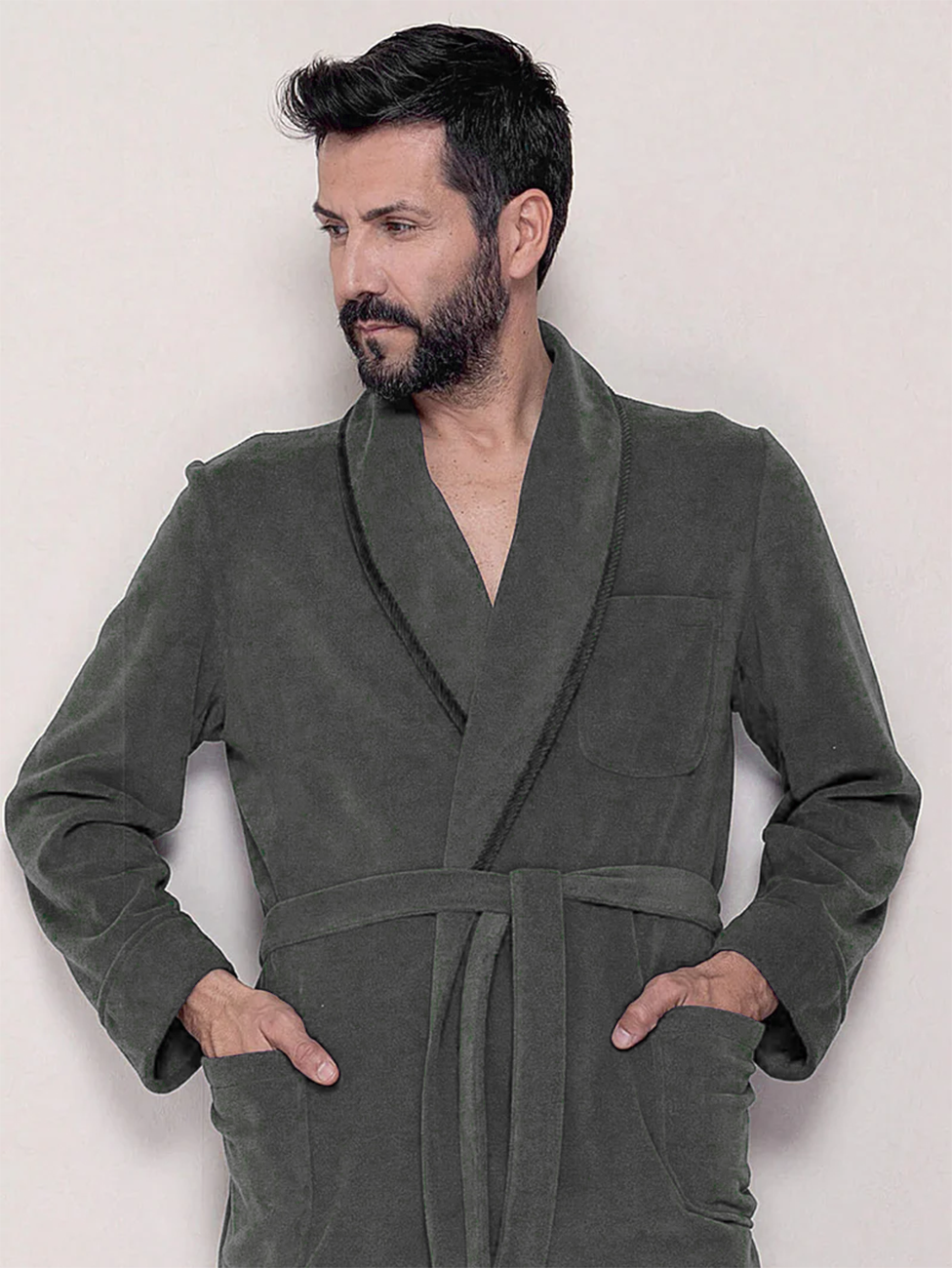 Miro Grey Bellagio Men's Robe