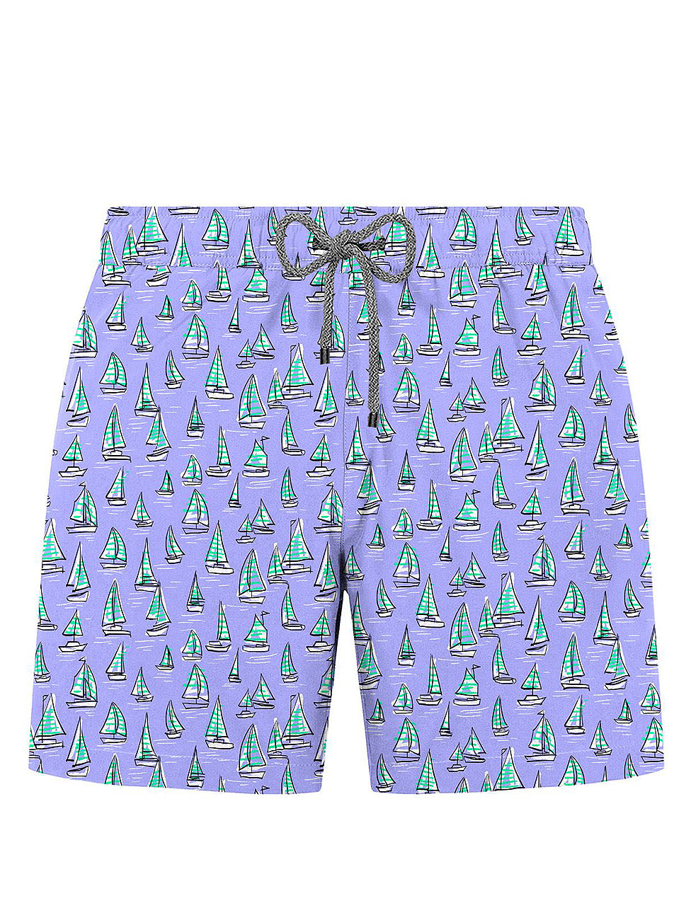 John Frank Ship Purple  Printed Swimshorts