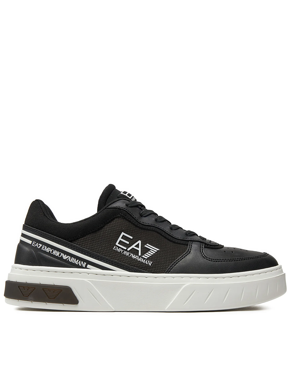 EA7 Black & White Premium Court Sneakers