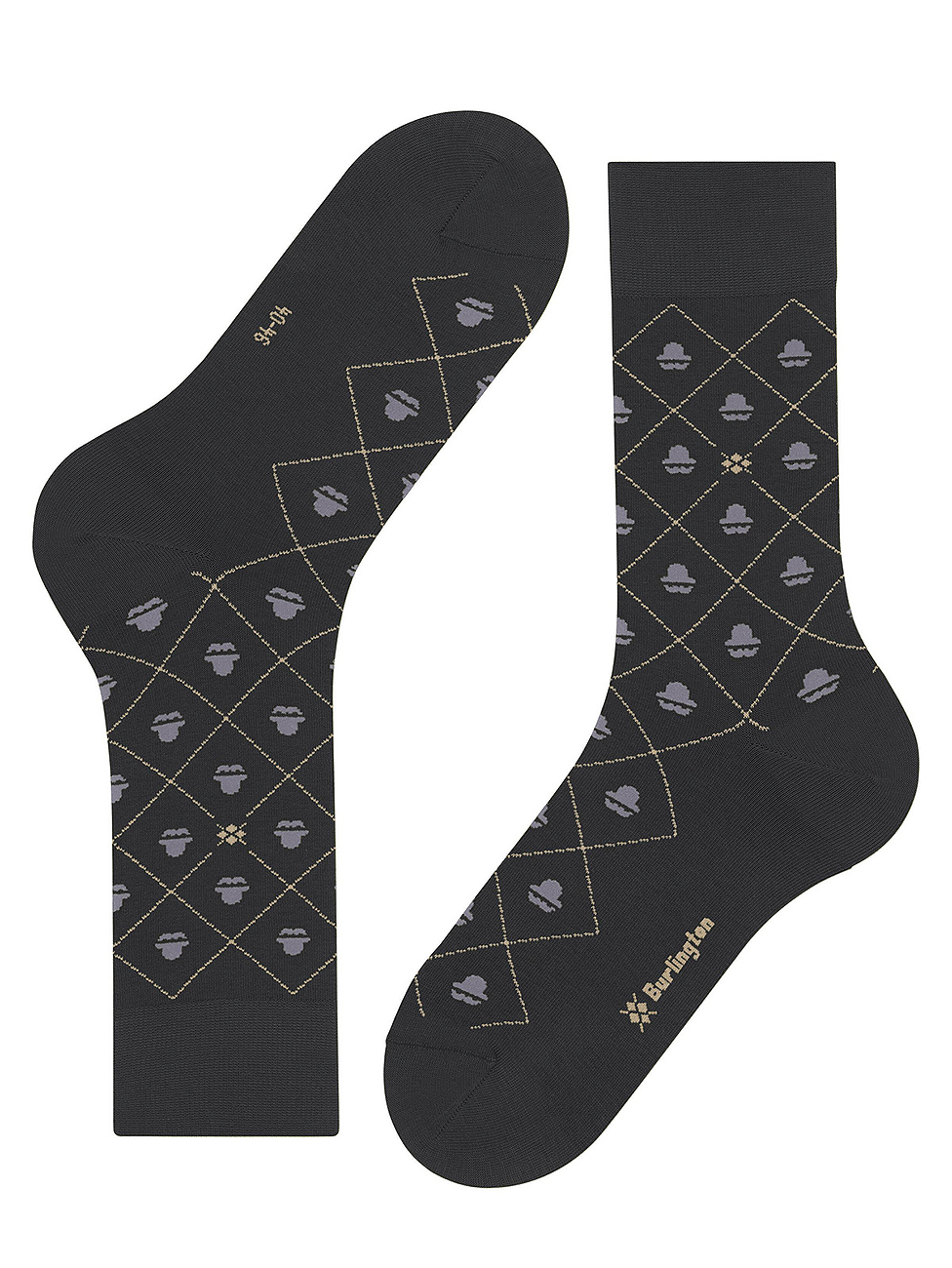 Burlington Moustache & Hat Men Socks