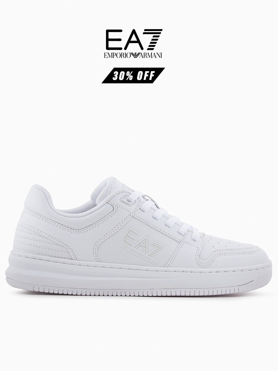 EA7 Full White Slasher Sneakers
