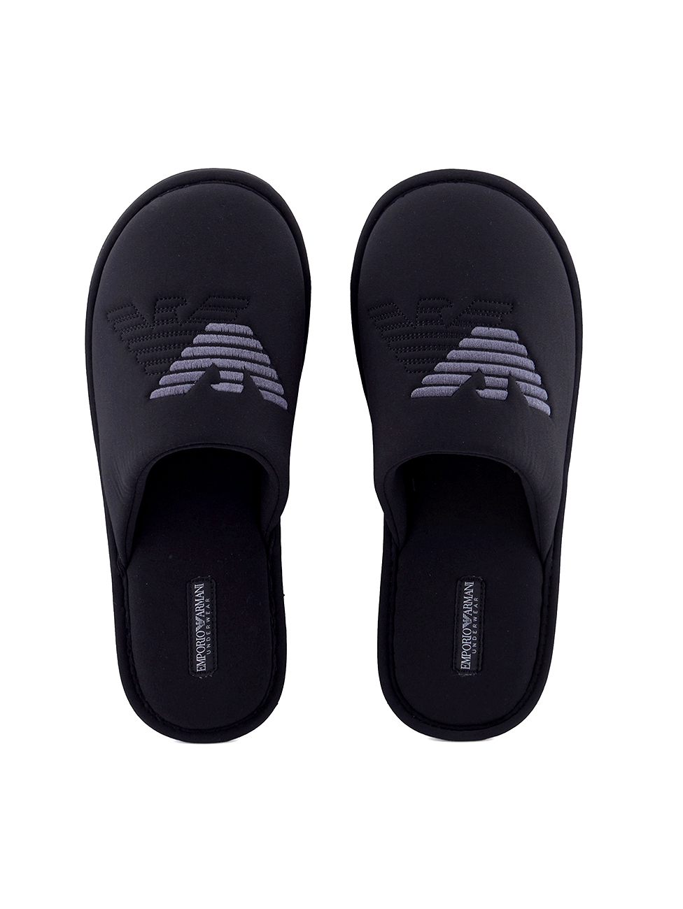 Emporio Armani Eagle Embroidery Slippers