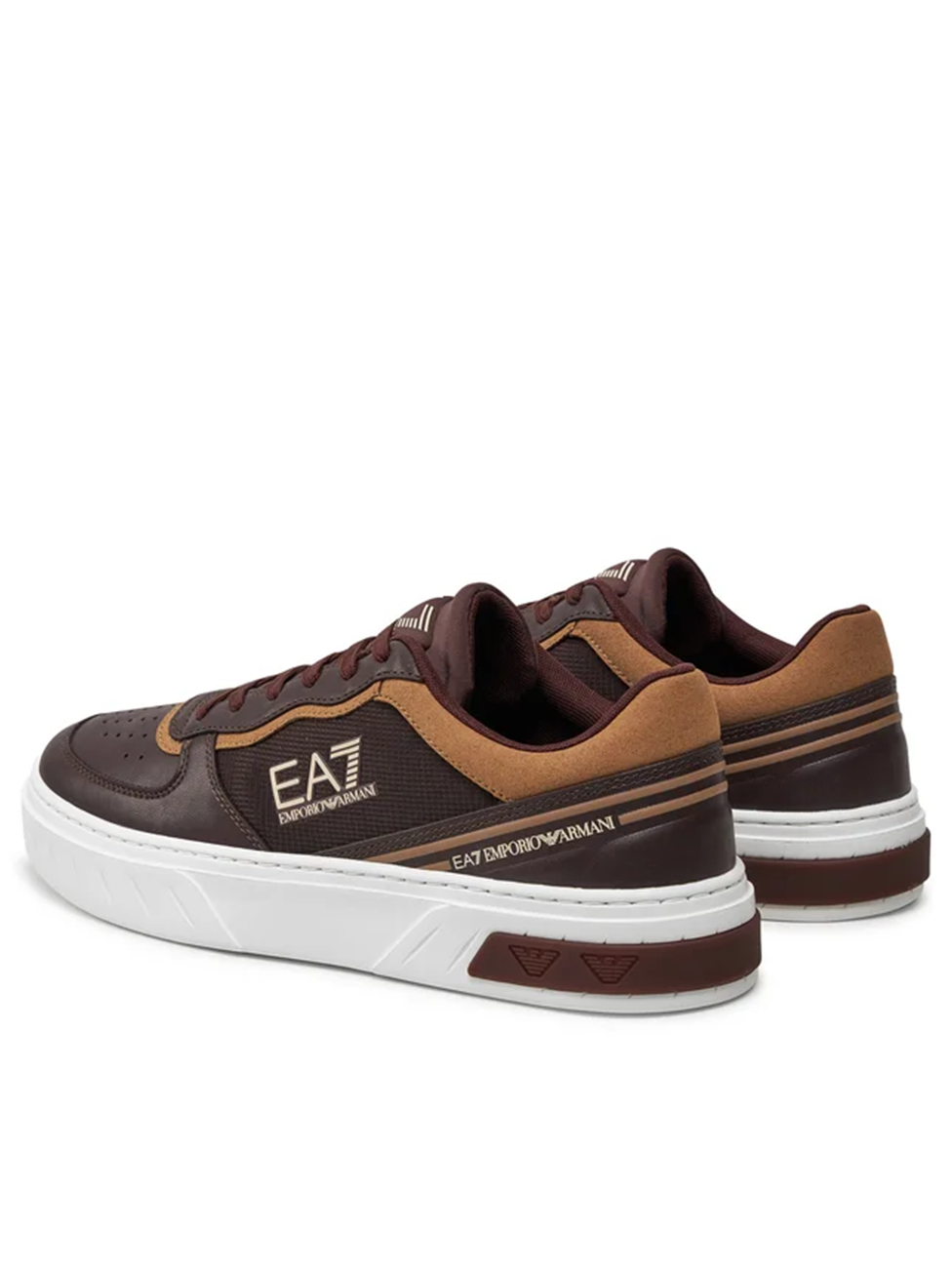 EA7 Brown Premium Court Sneakers