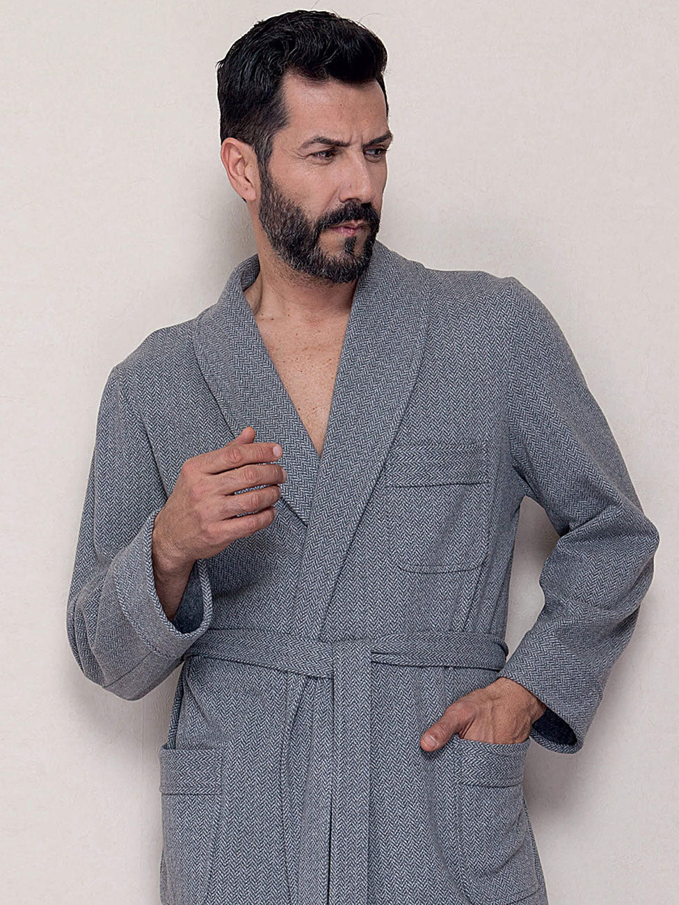 Miro Grey Merano Men's Robe