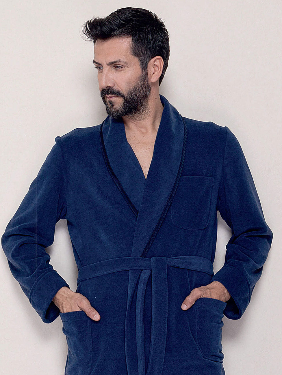 Miro Navy Bellagio Men's Robe