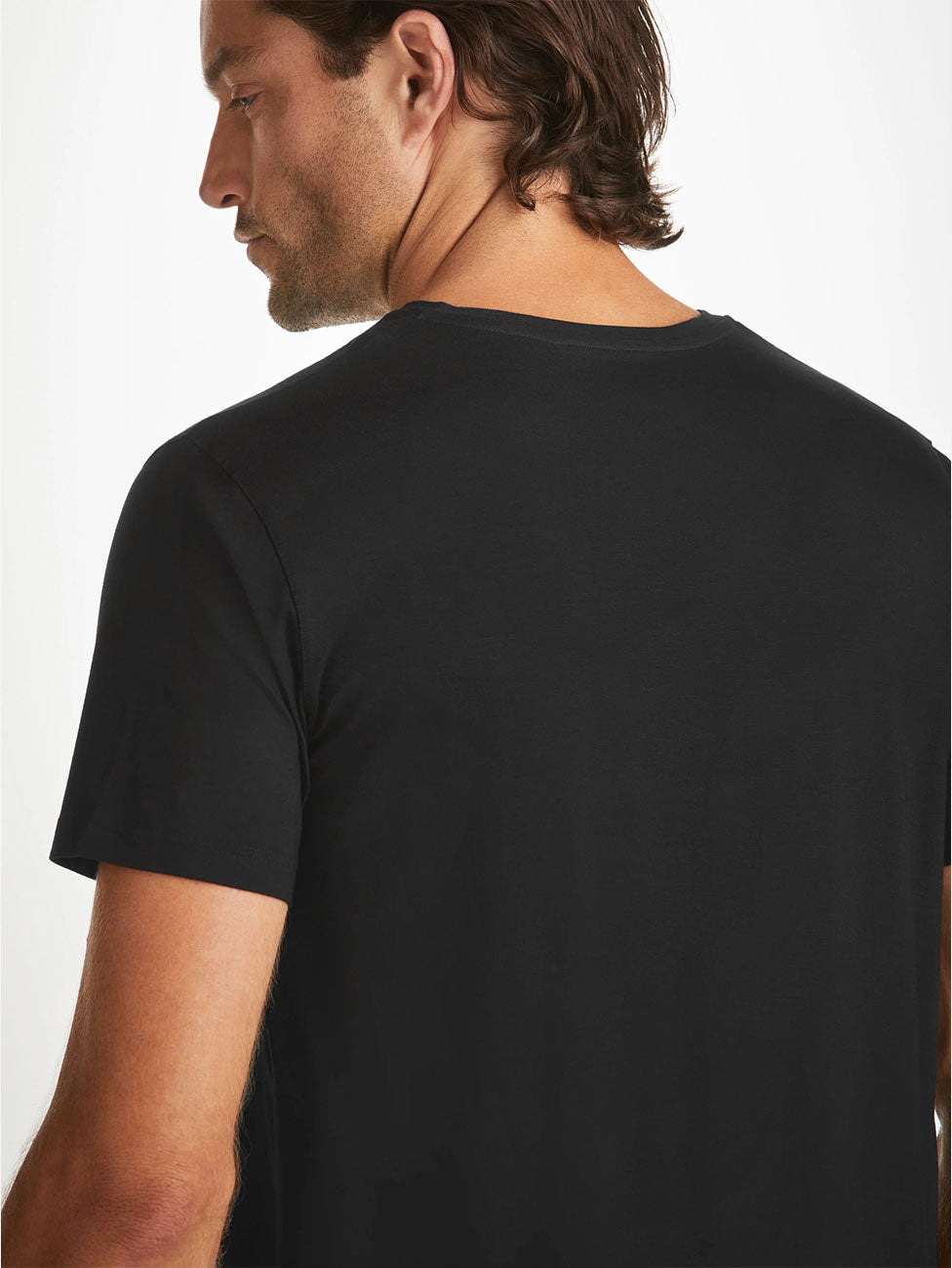 Derek Rose Basel Micro Modal Stretch Men's V-neck T-Shirt