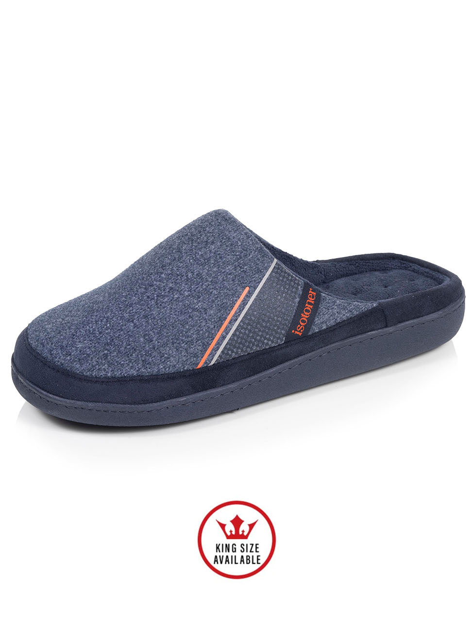 Isotoner Navy Men's Ergonomic Mule Slippers