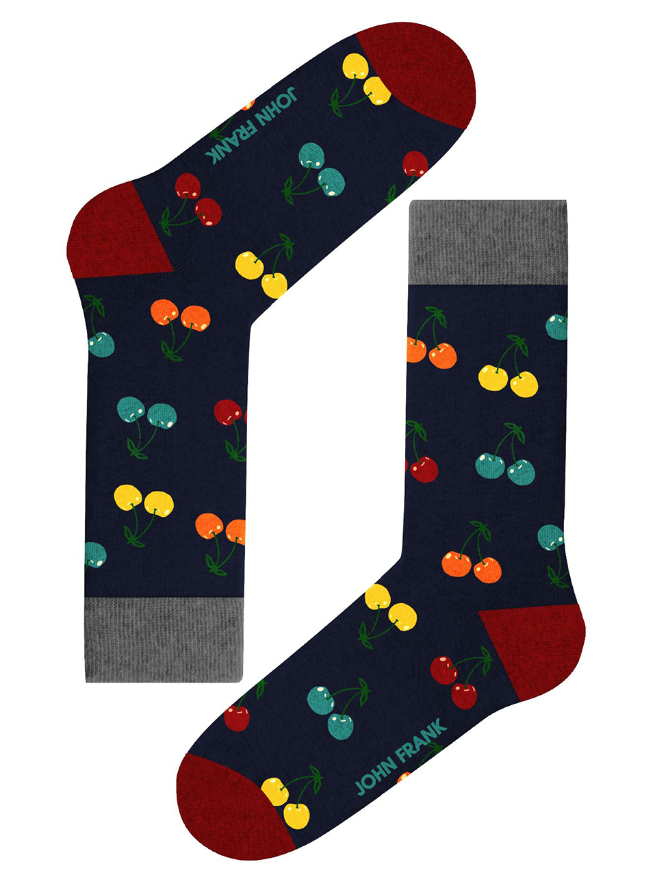 John Frank Fun Cherry Long Socks