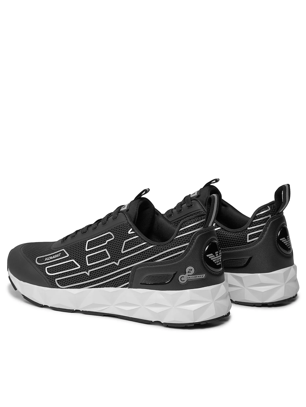 EA7 Black & Silver Ultimate C2 Kombat Winter Sneakers