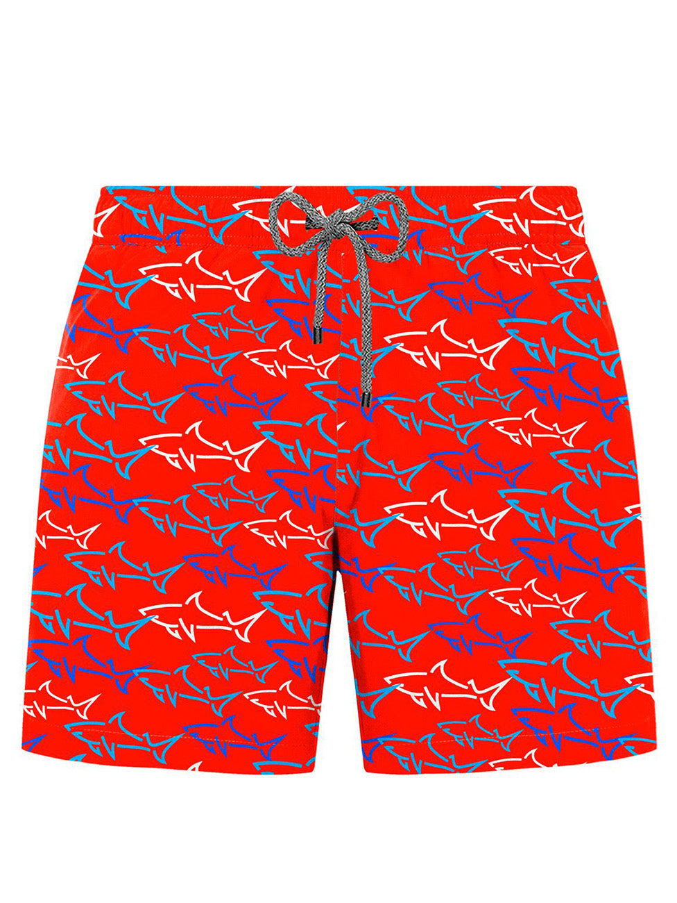 John Frank Great Shark Red  Printed Swimshorts