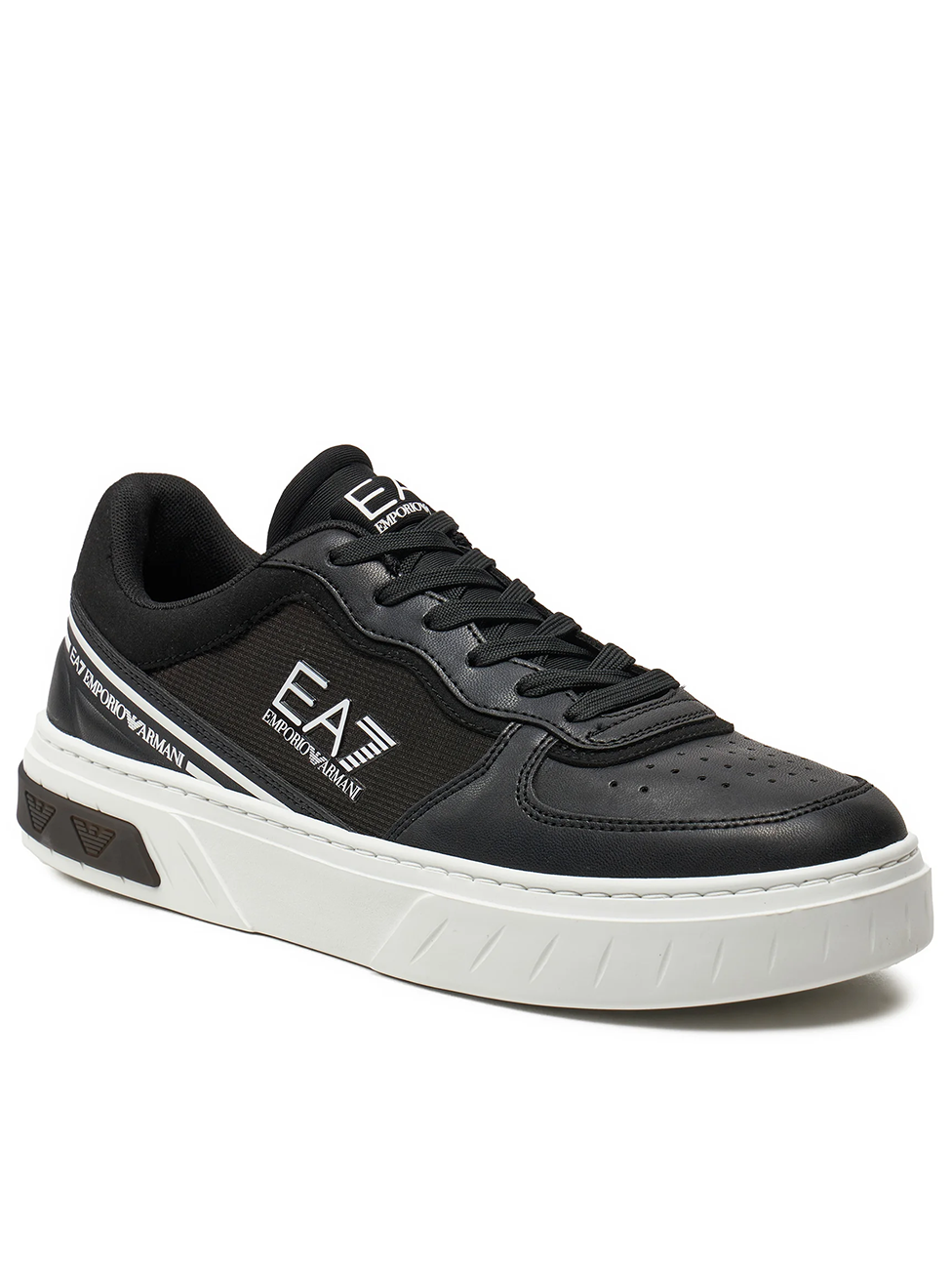 EA7 Black & White Premium Court Sneakers