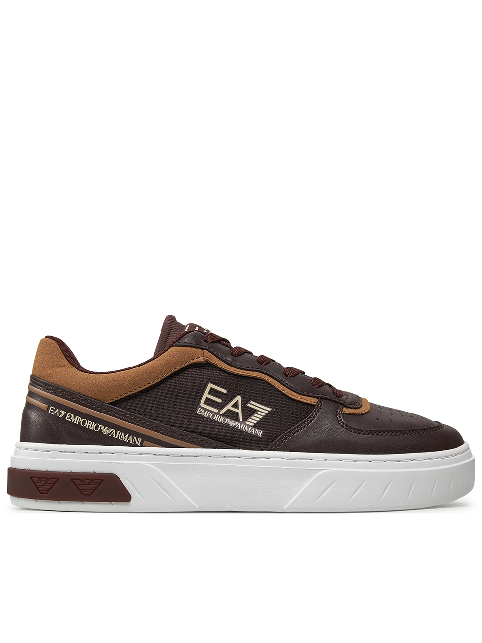 EA7 Brown Premium Court Sneakers