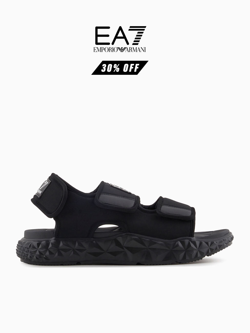 EA7 Triple Black Kombat Sandals