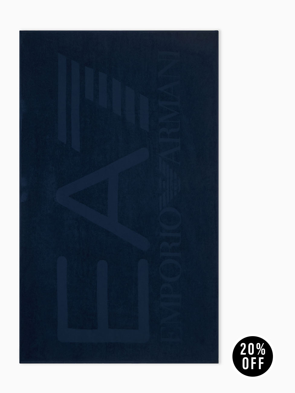 EA7 Navy Cotton Beach Towel