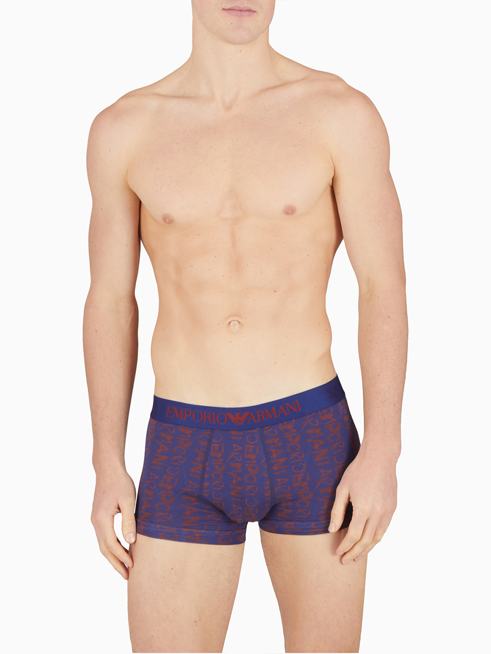 Emporio Armani All-Over Logo Print Boxer Briefs