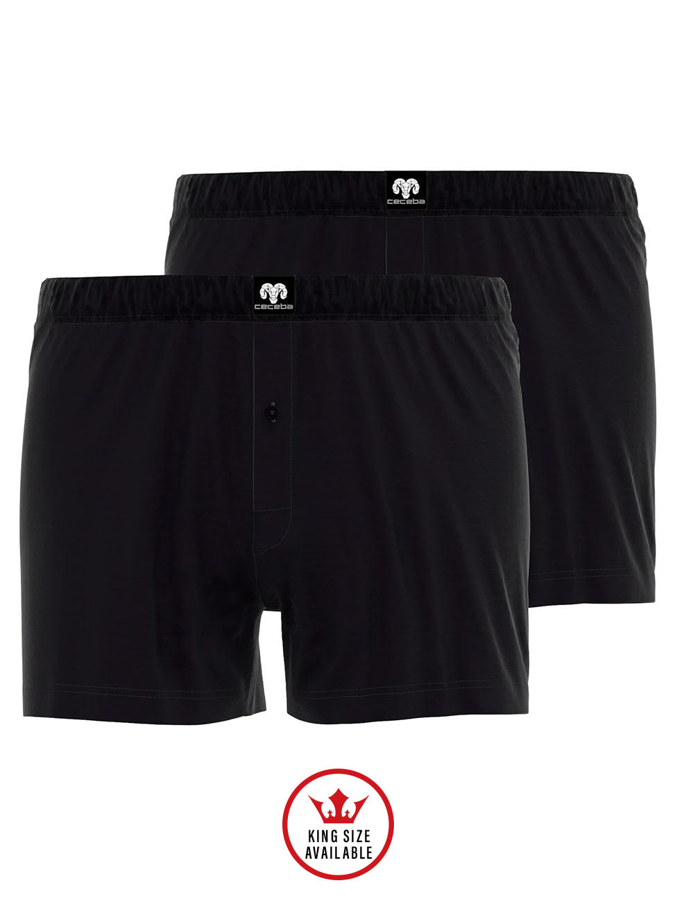 Ceceba Plain Daytona Men's Boxers (Pack of 2)