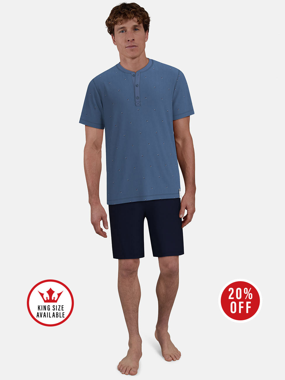 Ceceba Men's Short Blue Pyjama