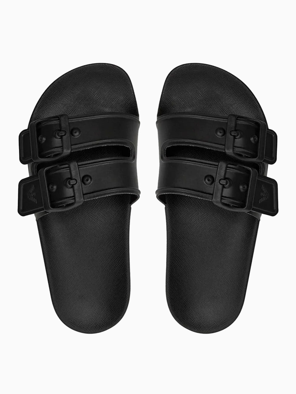 Emporio Armani Black Double Band Rubber Slippers