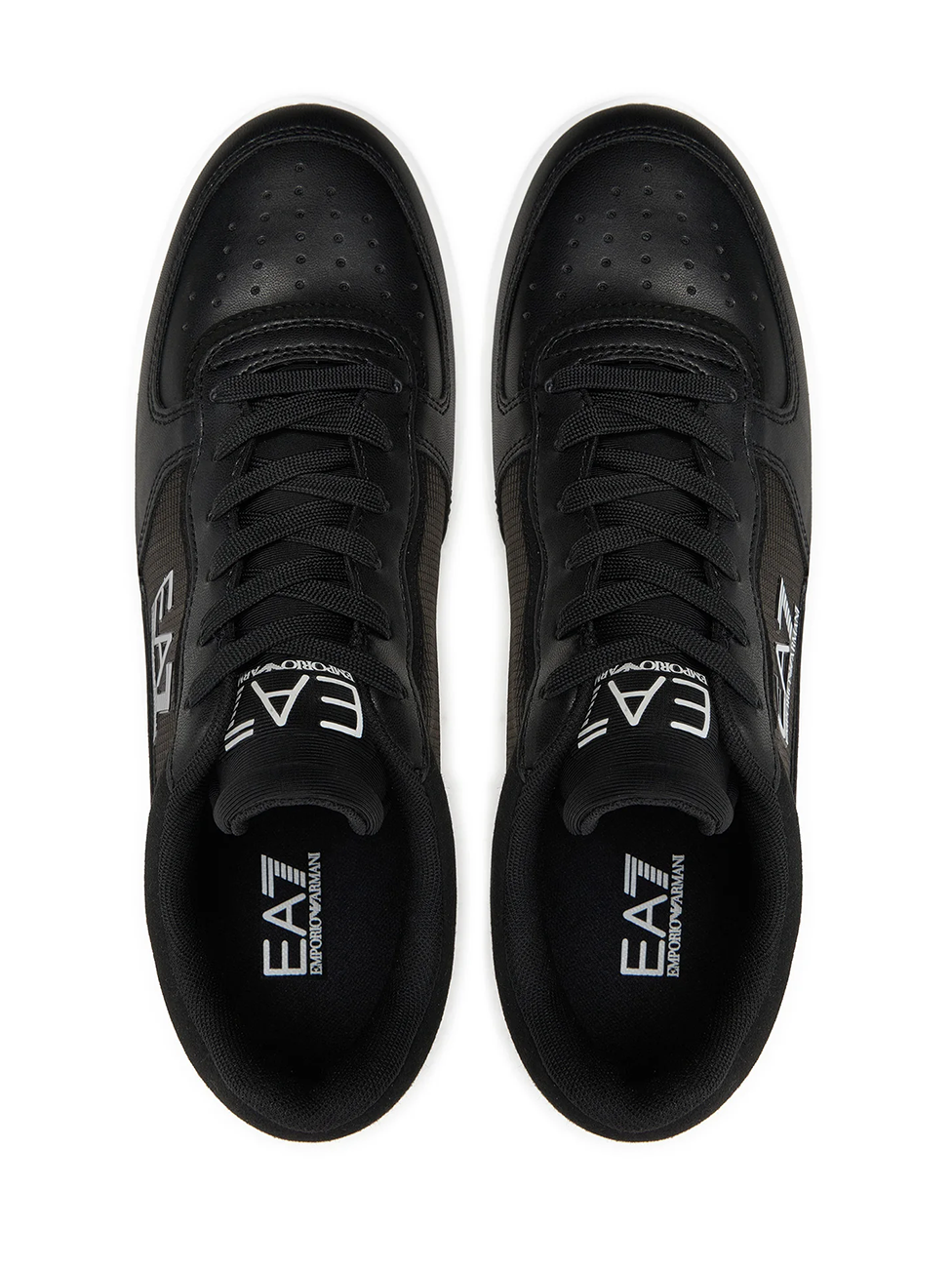 EA7 Black & White Premium Court Sneakers