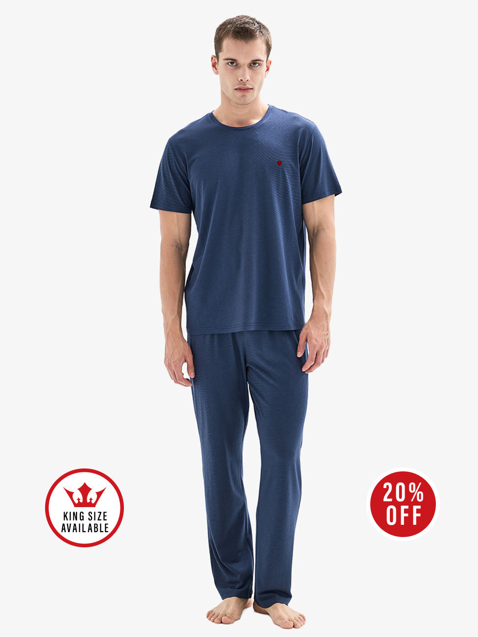 Blackspade Navy Blue Men's Pyjama