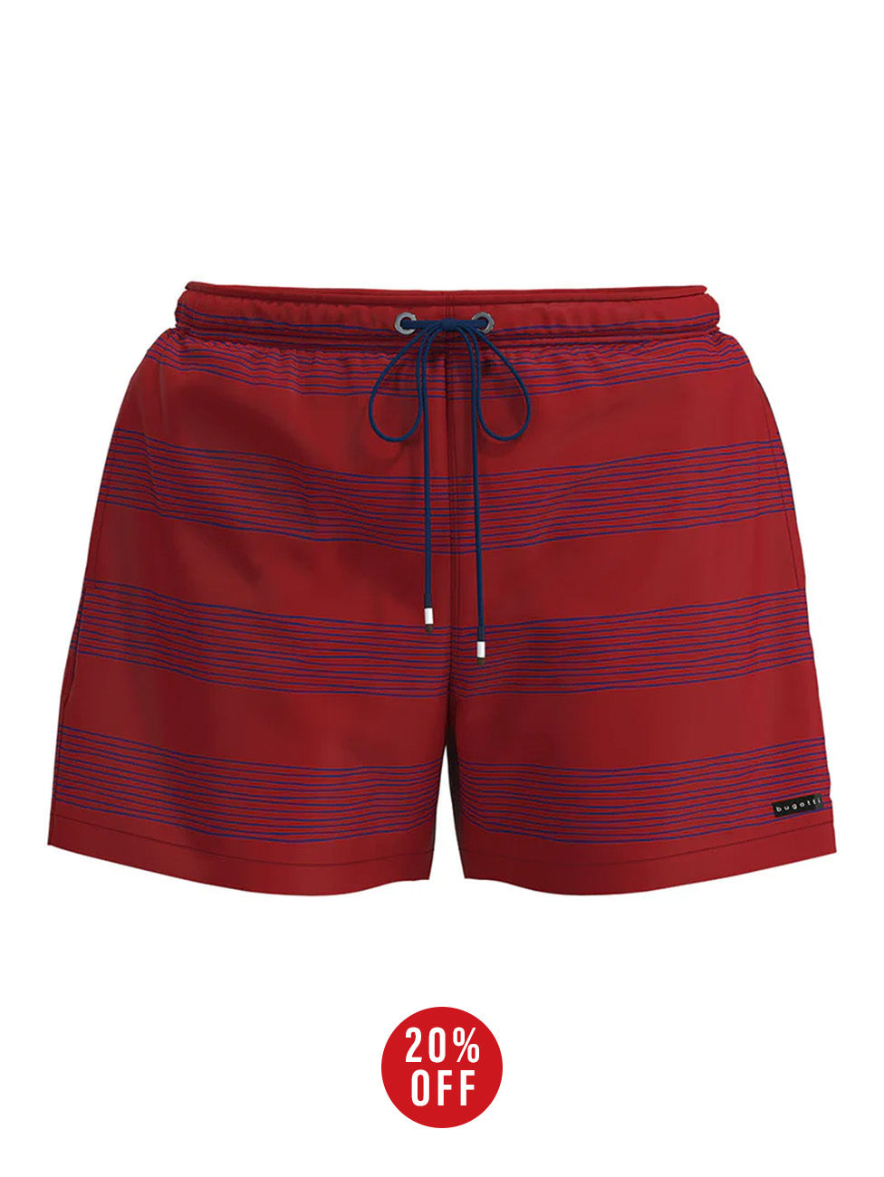 Bugatti Red Striped Swim Shorts