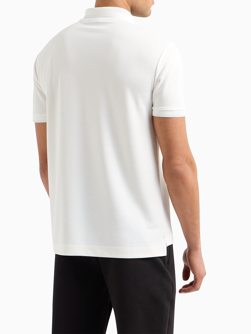 EA7 Lux Identity Modal-blend Polo Shirt