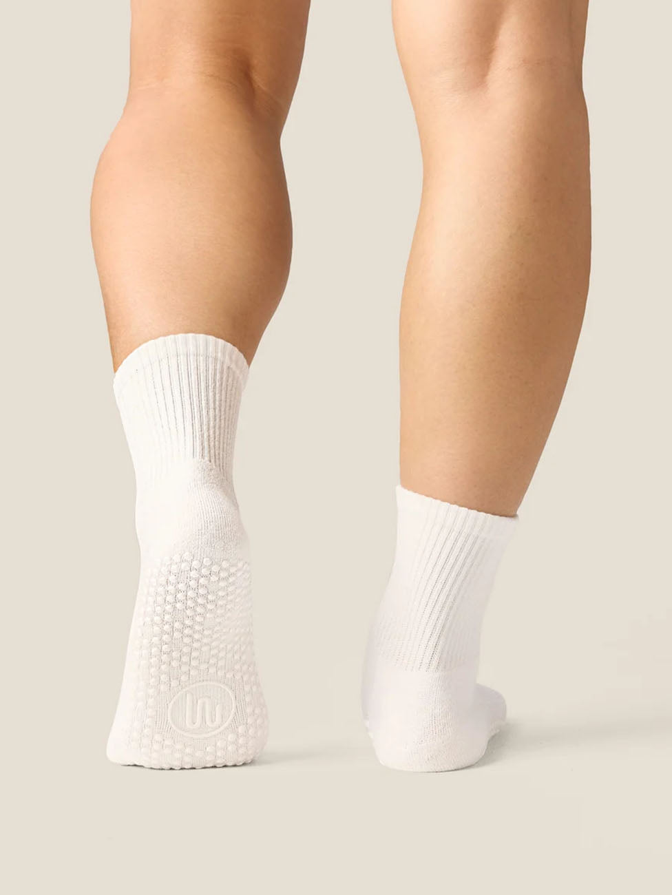 MoveActive Ivory Crew Grip Socks