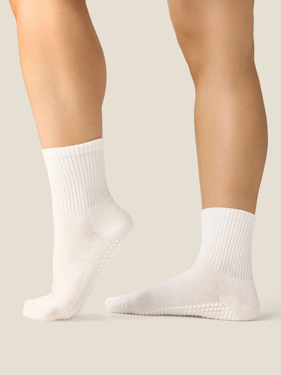 MoveActive Ivory Crew Grip Socks