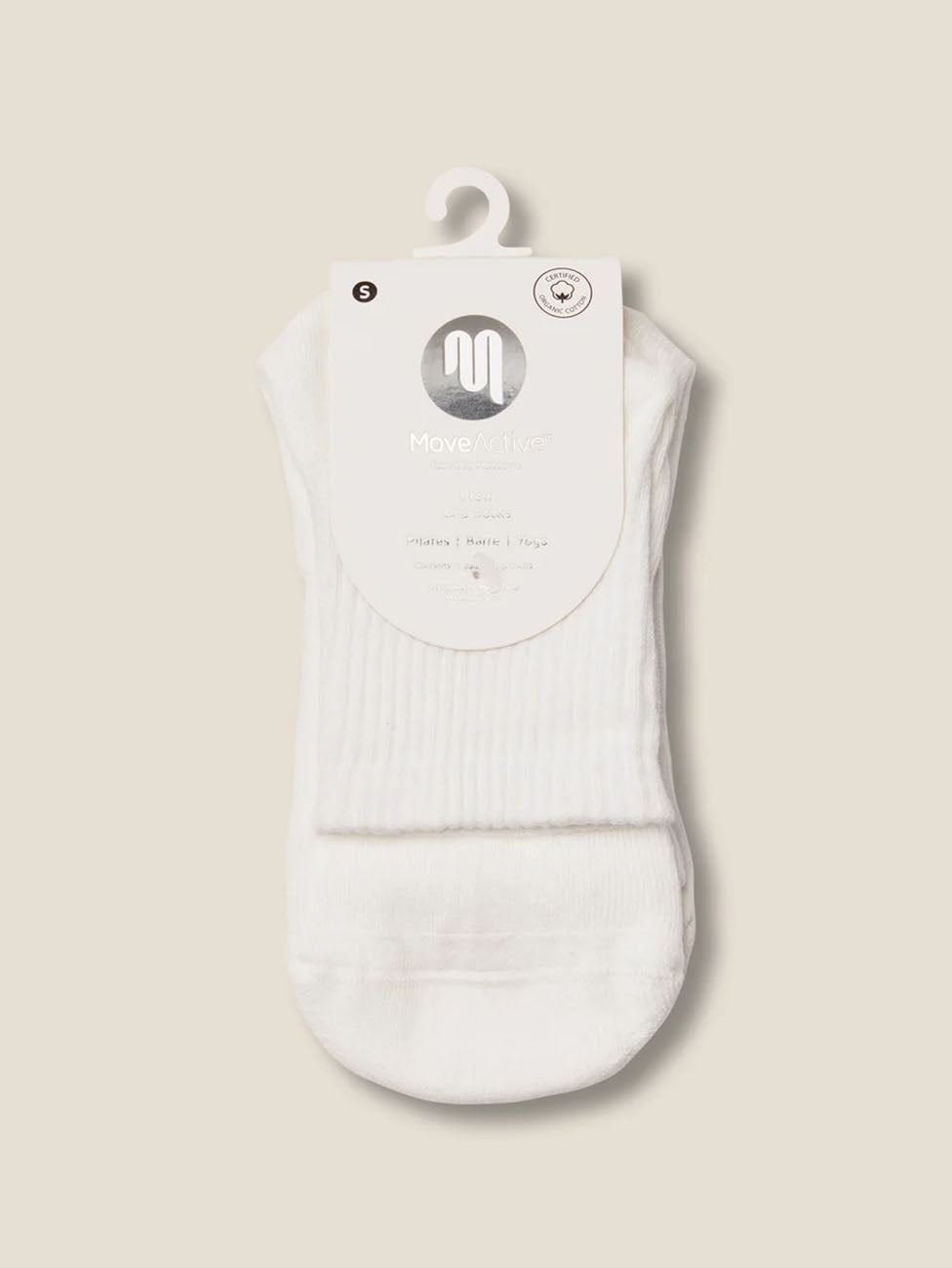 MoveActive Ivory Crew Grip Socks
