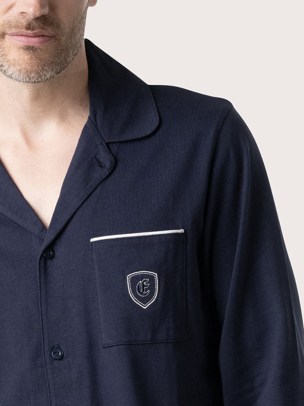 Eminence Men’s Sport Club Button-Front Long Pyjamas