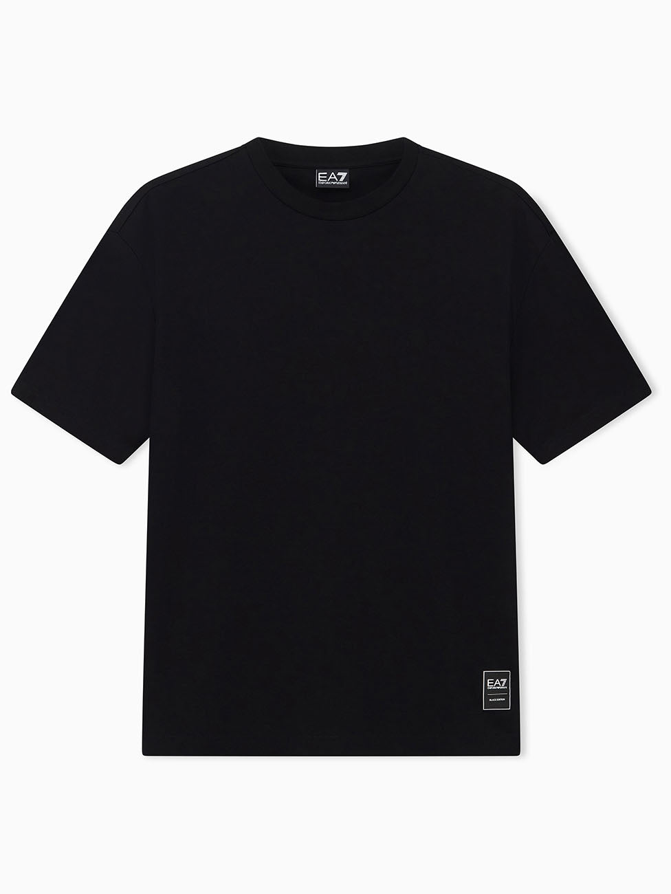 EA7 Black Cotton-Jersey T-Shirt