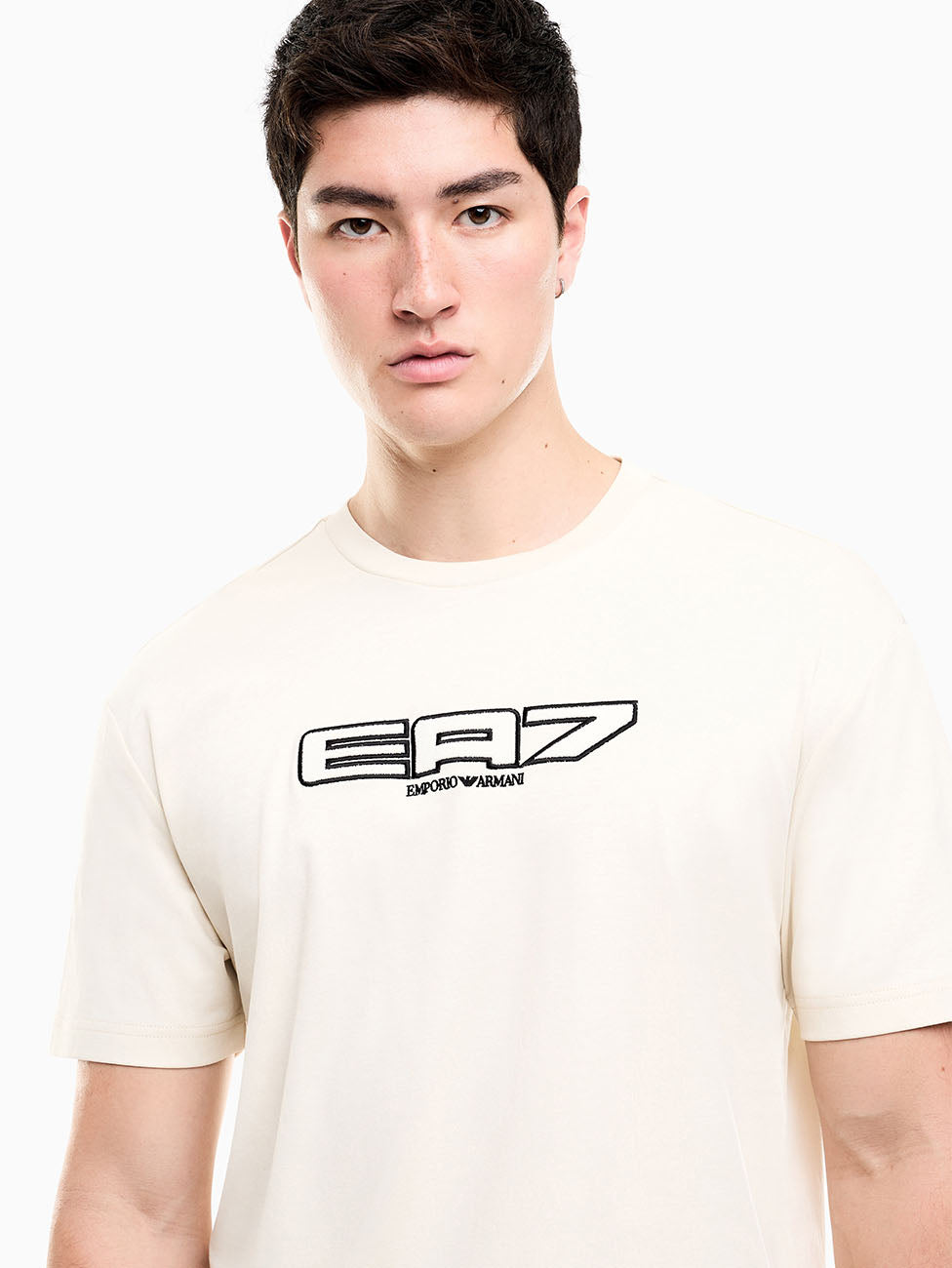 EA7 Logo Series Oversized Cotton-Jersey T-Shirt