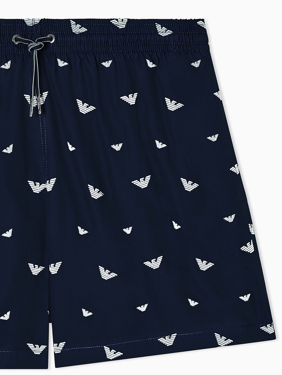 Emporio Armani Micro Eagle Embroidery Beach Shorts