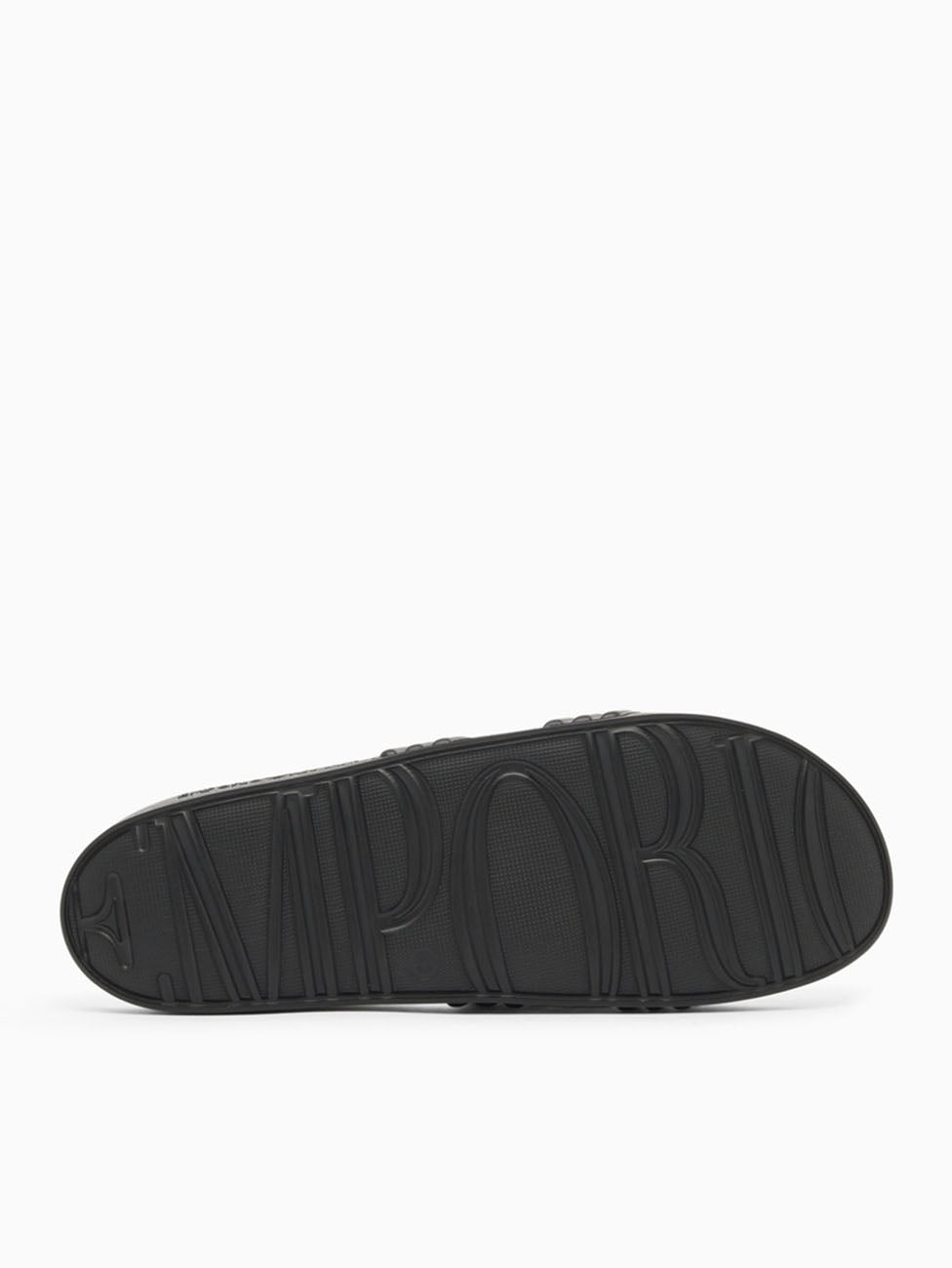 Emporio Armani Black & White Logo Tape Slippers